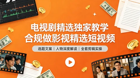 【自学课程】影视剧深度解读短视频剪辑全套教程 【自学课程】影视剧深度解读短视频剪辑全套教程